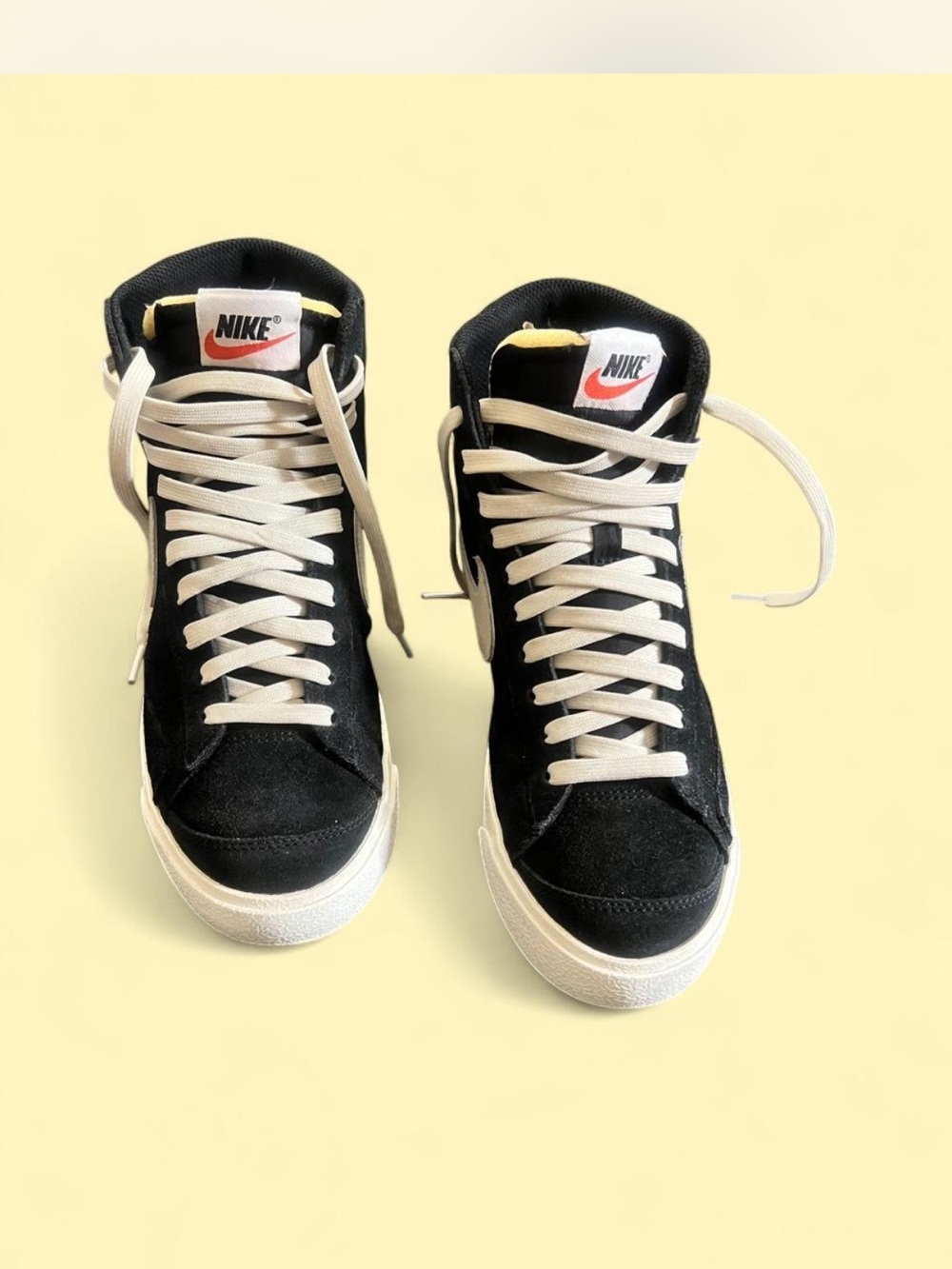 Nike Blazer Suede Black and White High-Top Sneakers 7